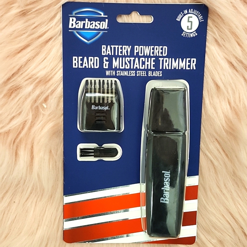 Brand New BARBASOL  BATTERY POWERED BEARD & MUSTACHE TRIMMER